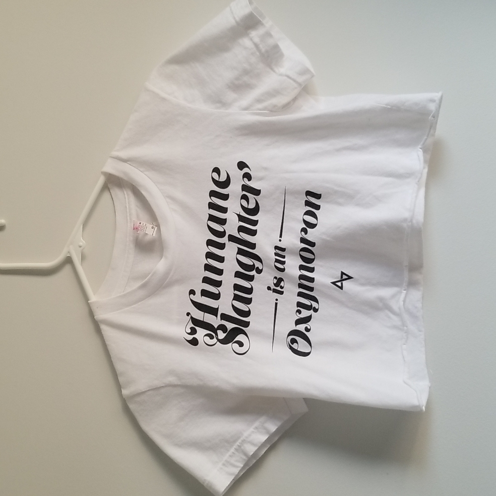 Vegan graphic crop top
